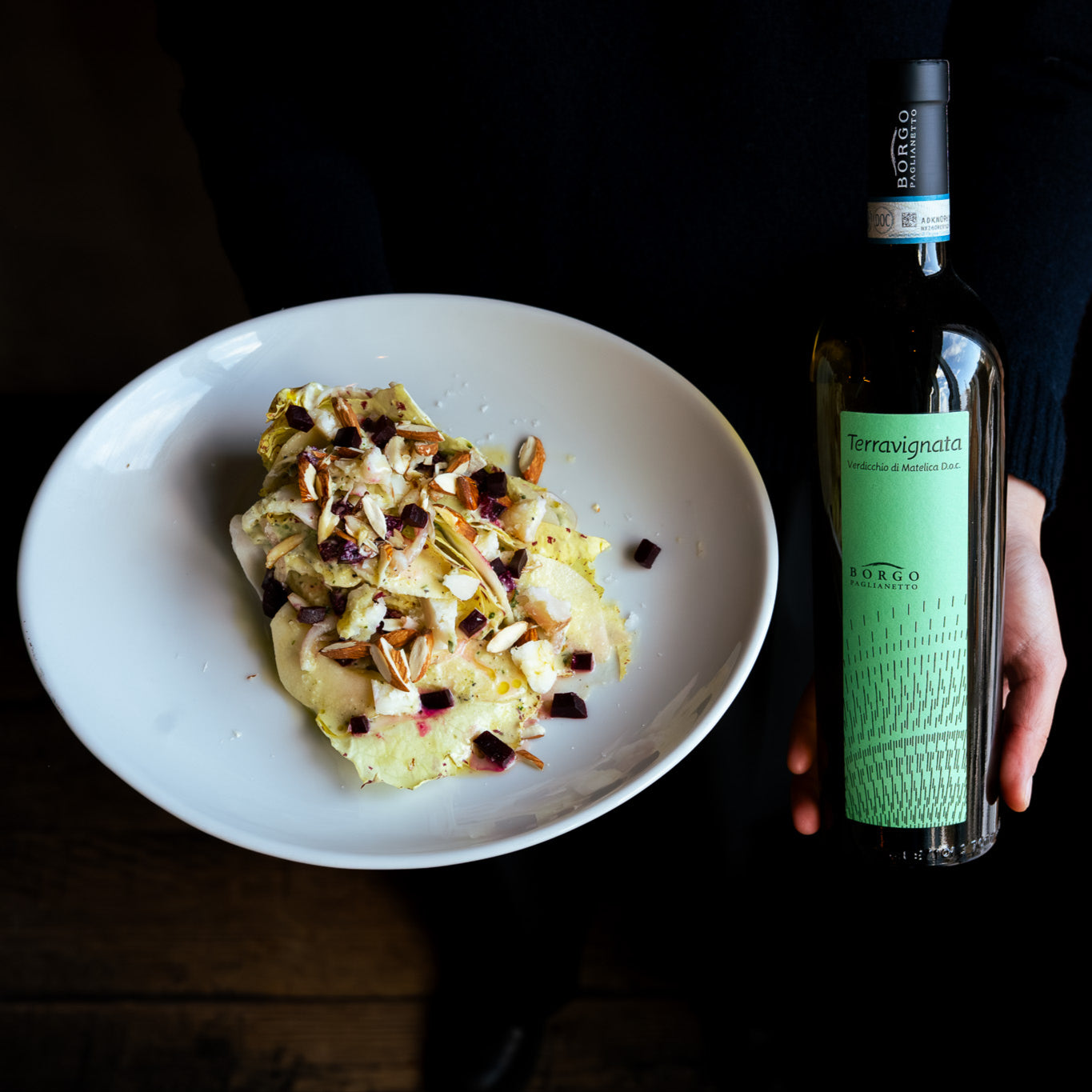 Insalata di castelfranco al formaggio di Capra