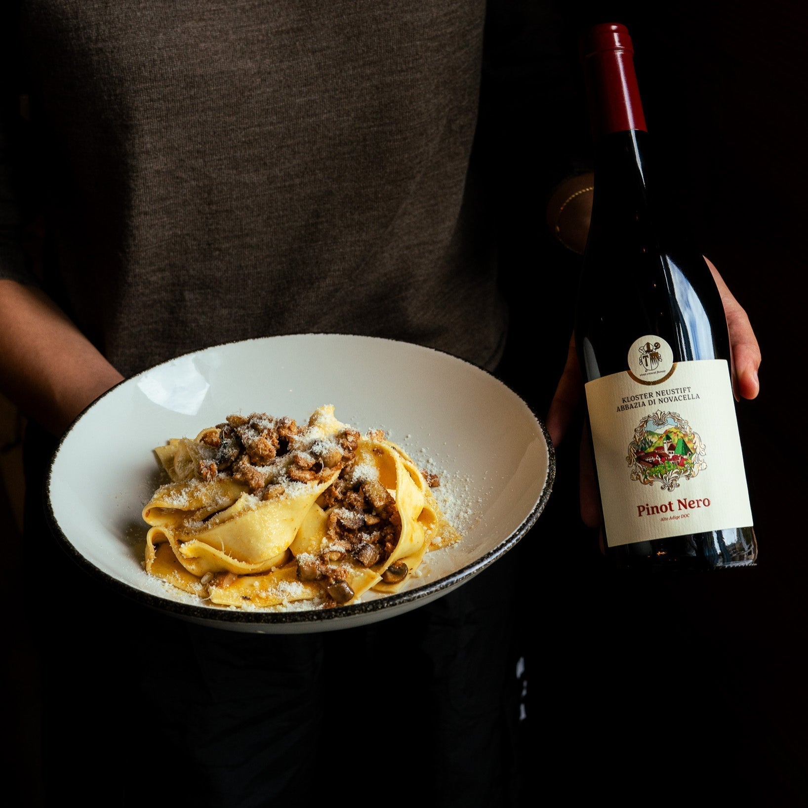 Pappardelle con salsiccia e porcini