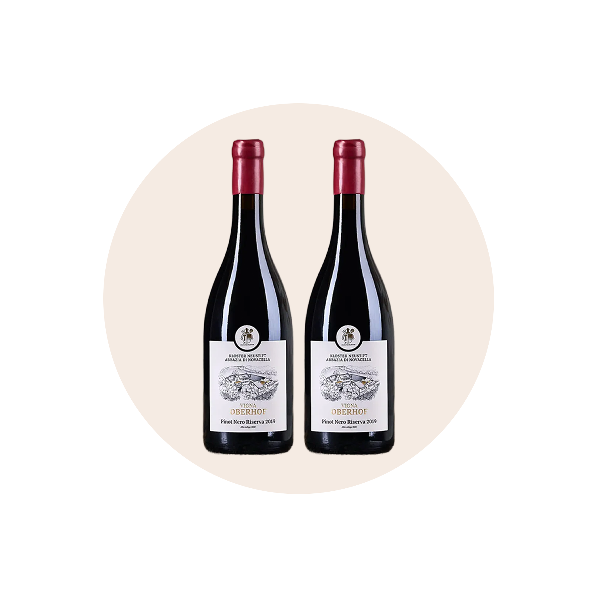 ABBAZIA DI NOVACELLA PINOT NERO RISERVA OBERHOF ALTO ADIGE DOC TWO BOTTLE CASE