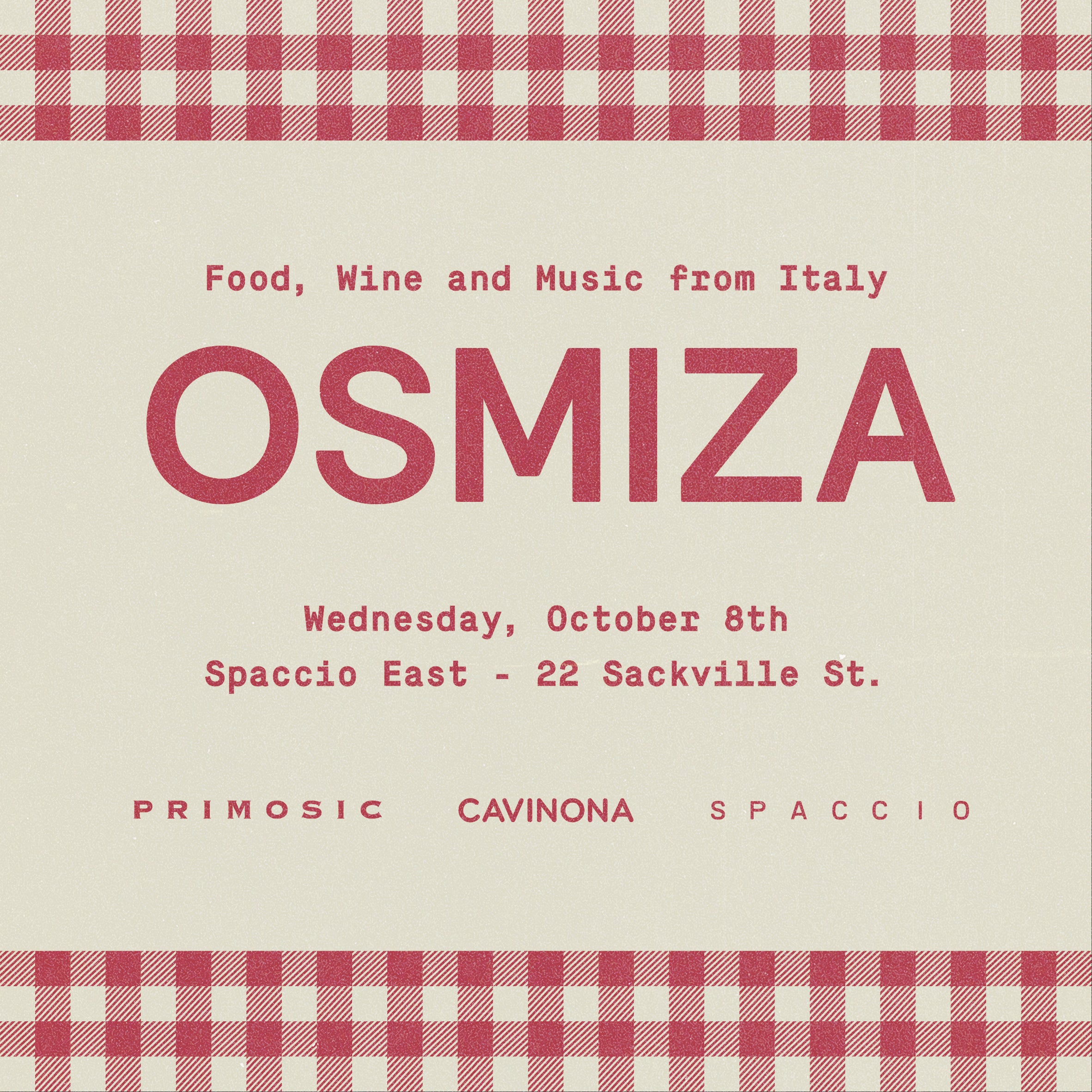 Ticket for: Osmiza with Primosic